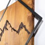 Wallity Mountain 2 - Accesorio decorativo de pared en nogal y negro